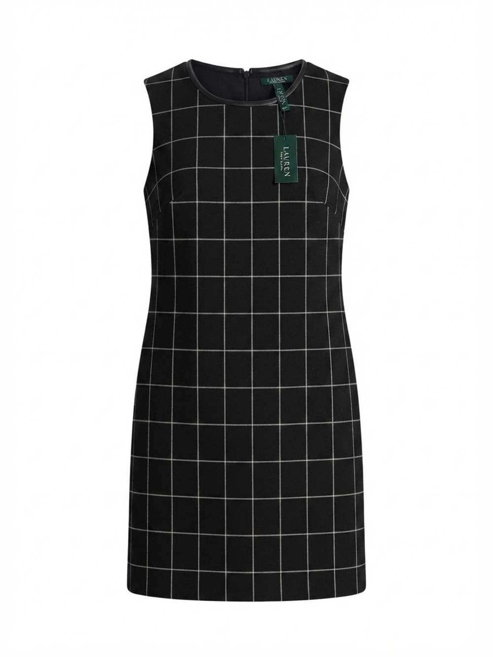 Ralph Lauren Black Windowpane Midi Dress
